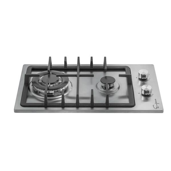 Shop Empava 12 In Gas Cooktop 2 Italy Sabaf Burners Top Tempered