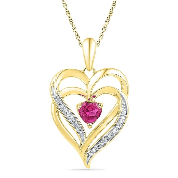 Pink sapphire speckled heart jewelry for women sale cheap
