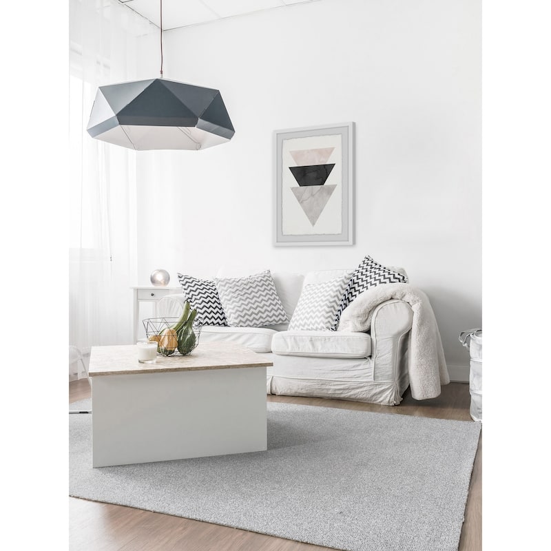 Triangle Stack' Framed Painting Print