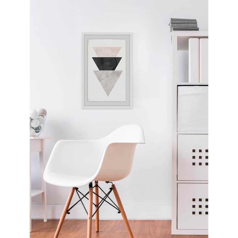 Triangle Stack' Framed Painting Print