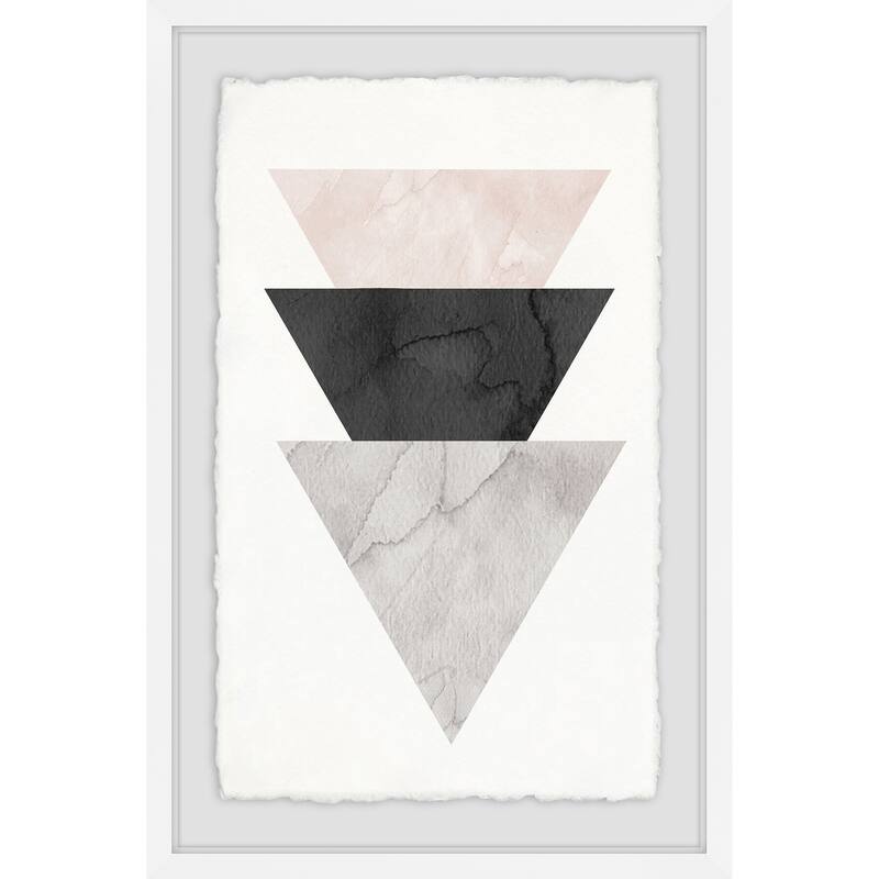 Triangle Stack' Framed Painting Print