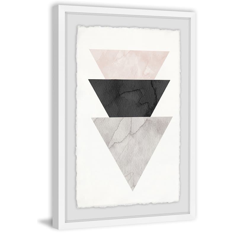 Triangle Stack' Framed Painting Print