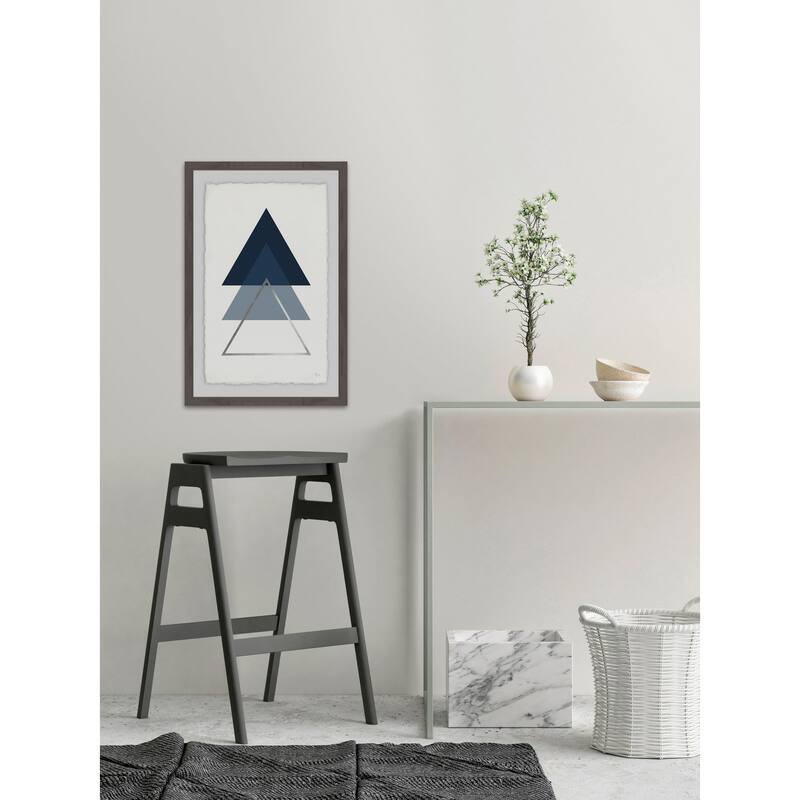 Blue Ascension III' Framed Painting Print