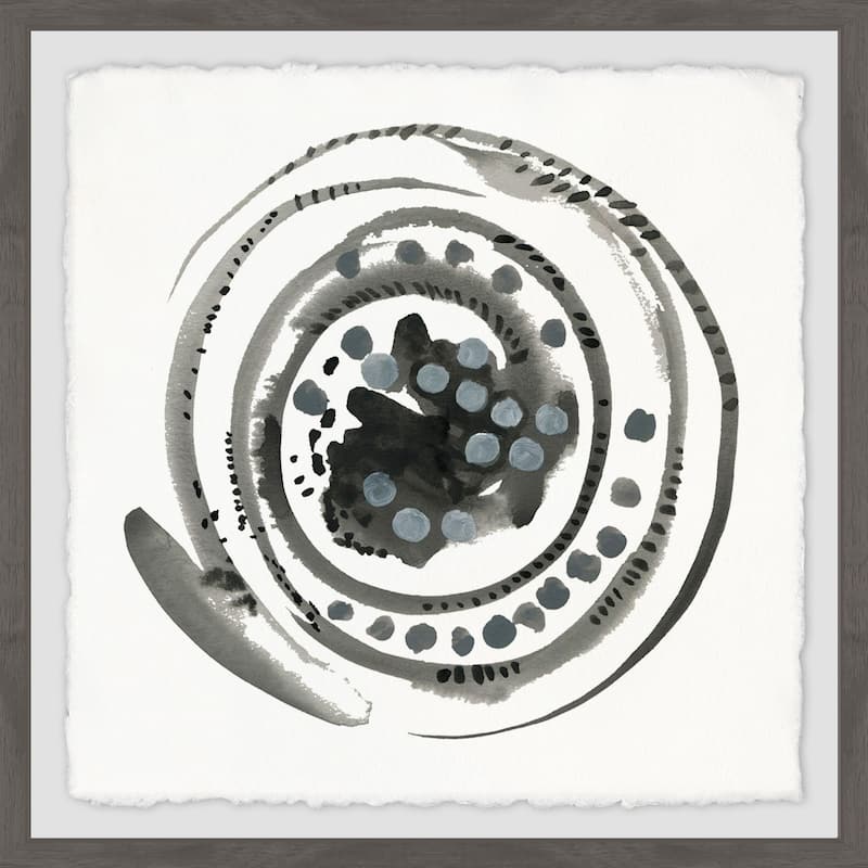 Swirl of Black' Framed Painting Print