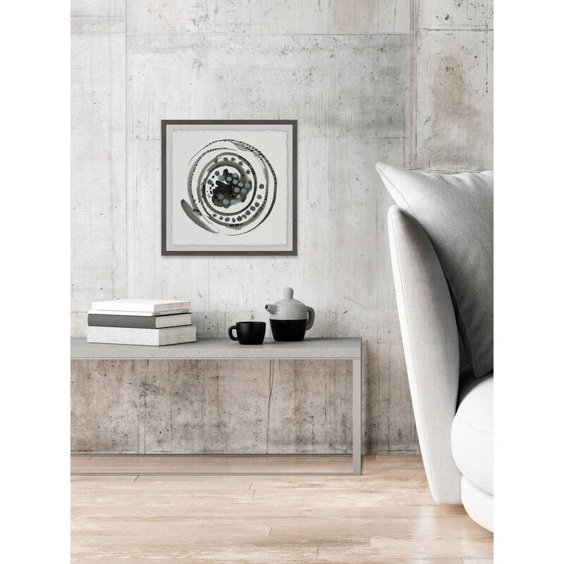 Swirl of Black' Framed Painting Print