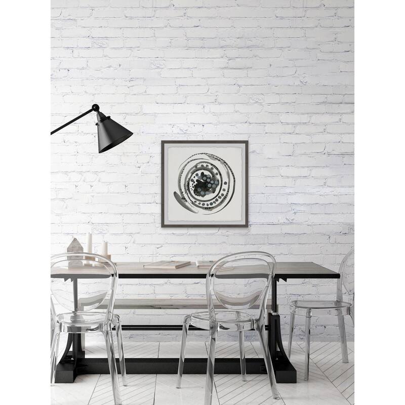 Swirl of Black' Framed Painting Print