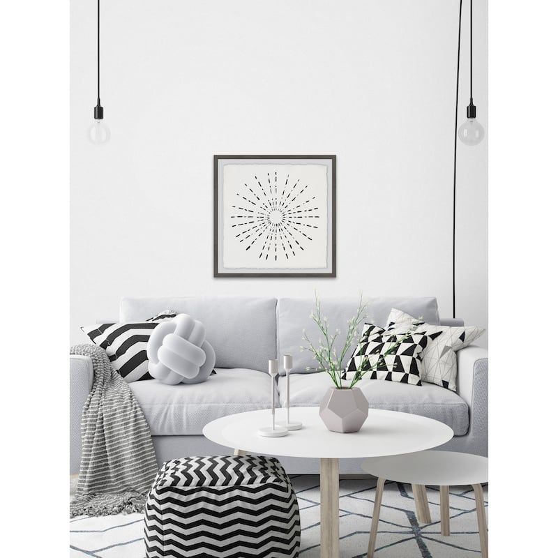 Burst of Black' Framed Painting Print