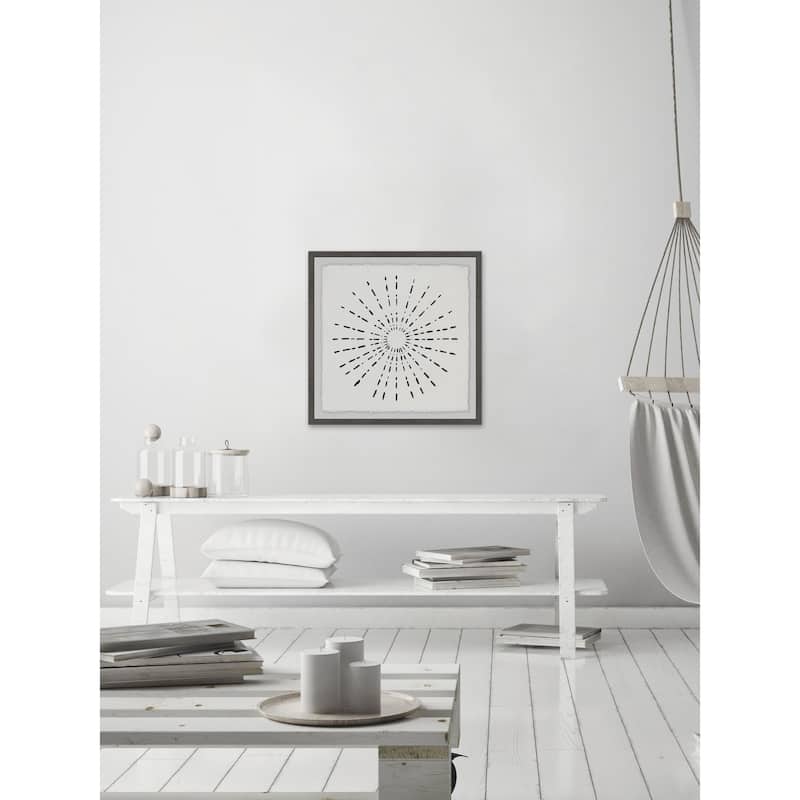 Burst of Black' Framed Painting Print