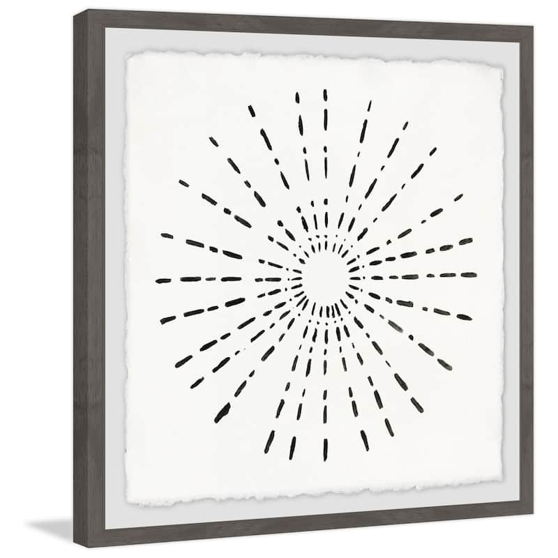 Burst of Black' Framed Painting Print