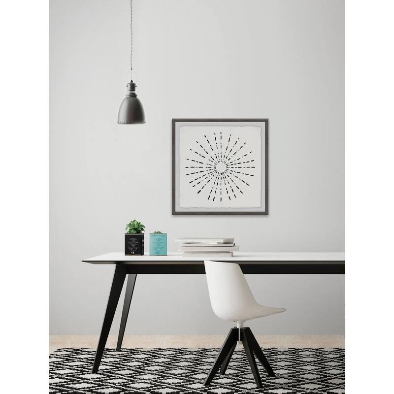 Burst of Black' Framed Painting Print