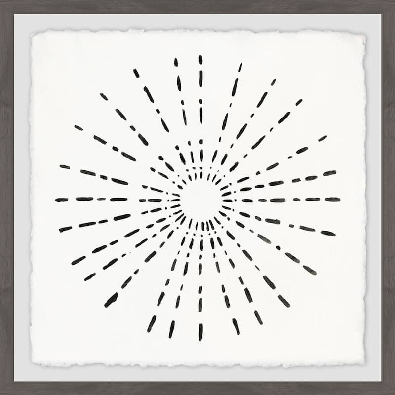 Burst of Black' Framed Painting Print