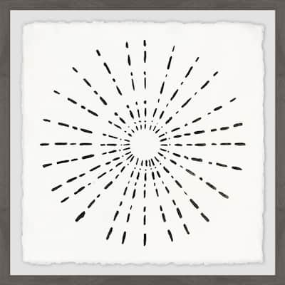 Burst of Black' Framed Painting Print