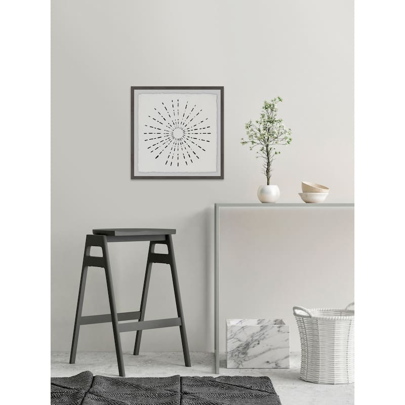 Burst of Black' Framed Painting Print