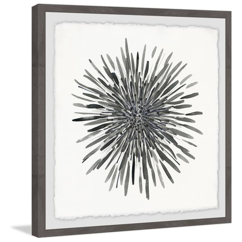 Burst of Grey' Framed Painting Print