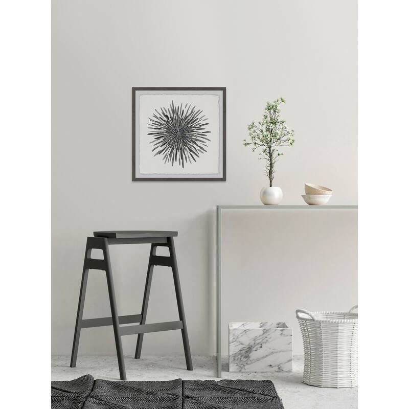 Burst of Grey' Framed Painting Print