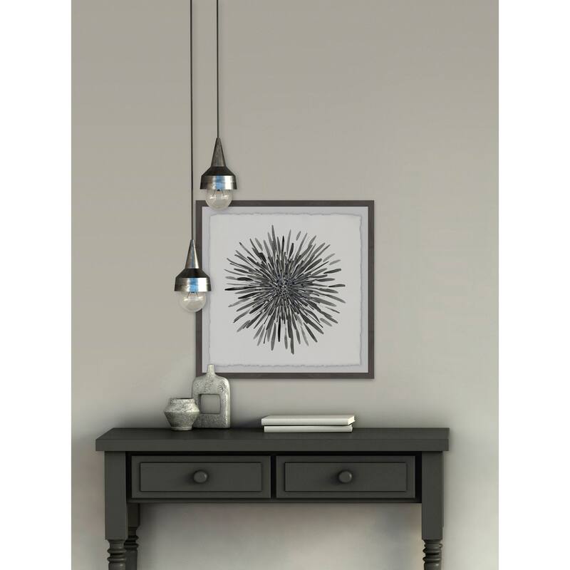 Burst of Grey' Framed Painting Print