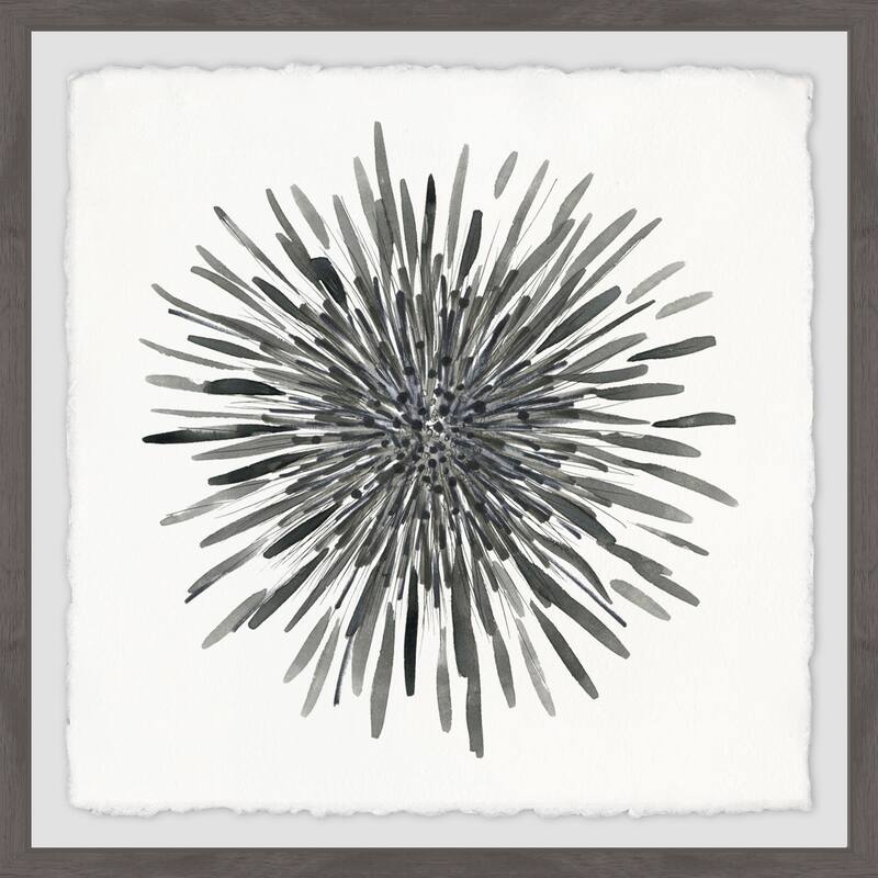 Burst of Grey' Framed Painting Print