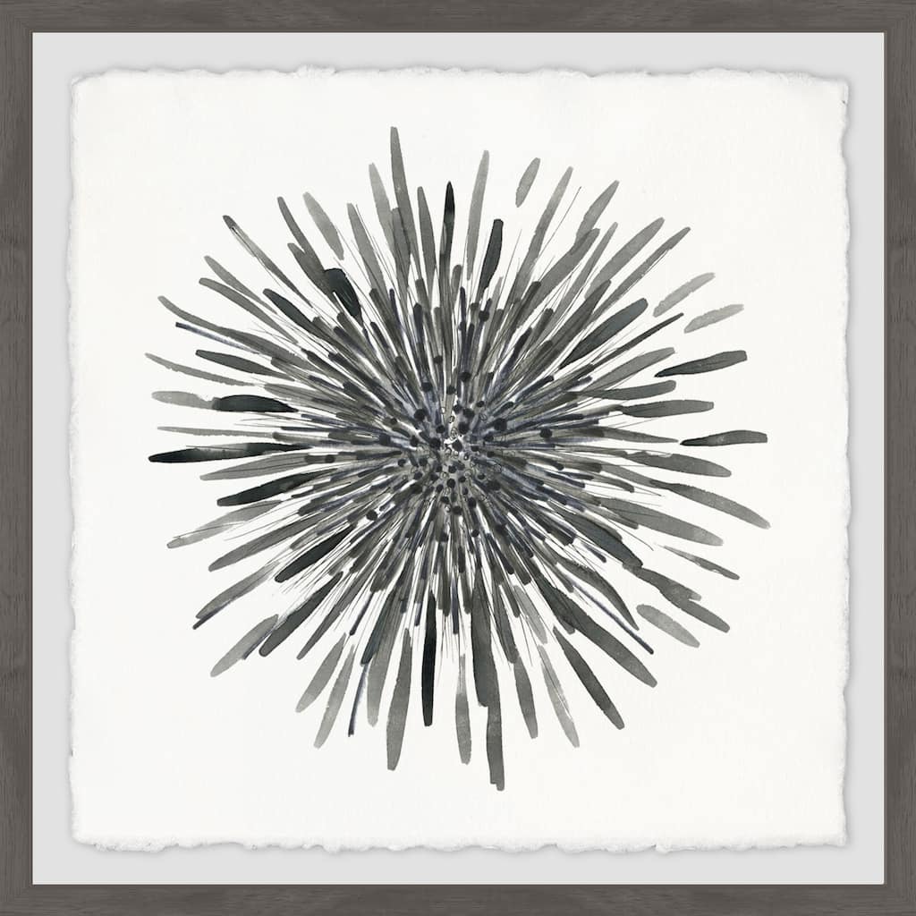 Burst of Grey' Framed Painting Print