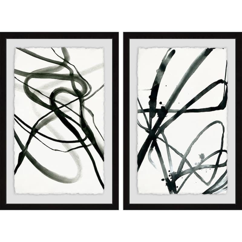 Marmont Hill - Handmade Toxic Lines Diptych