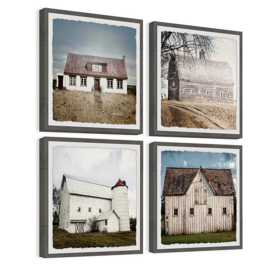 Quadriptych Examples Barn Houses Quadriptych - Multi-Color - Overstock - 22481849