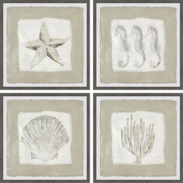 Marmont Hill - Handmade Sea Fun Quadriptych - Multi-color. Opens flyout.