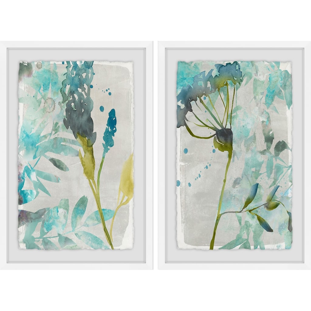 Marmont Hill - Handmade Flower Layers Diptych - Multi-Color