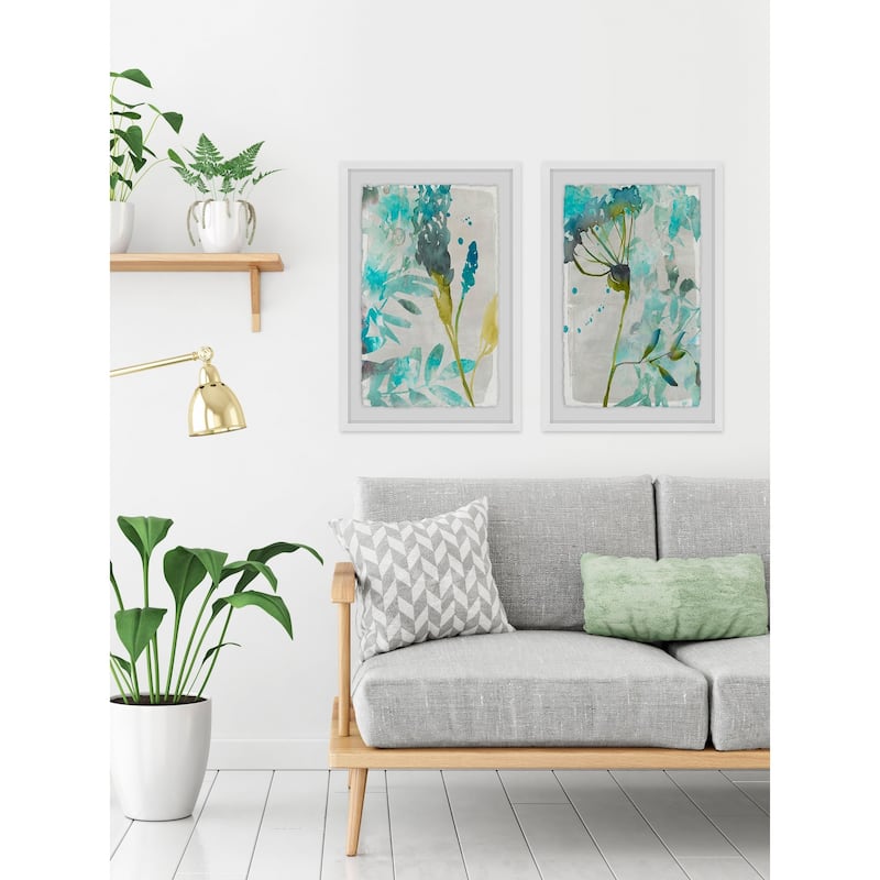 Marmont Hill - Handmade Flower Layers Diptych - Multi-Color