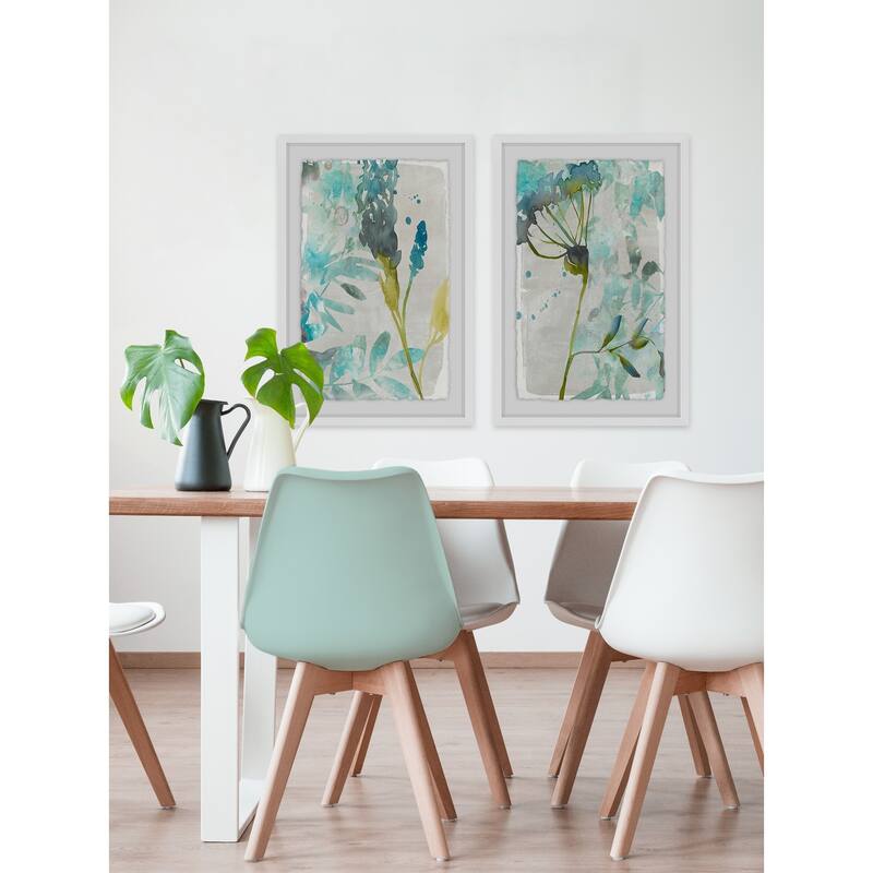Marmont Hill - Handmade Flower Layers Diptych - Multi-Color