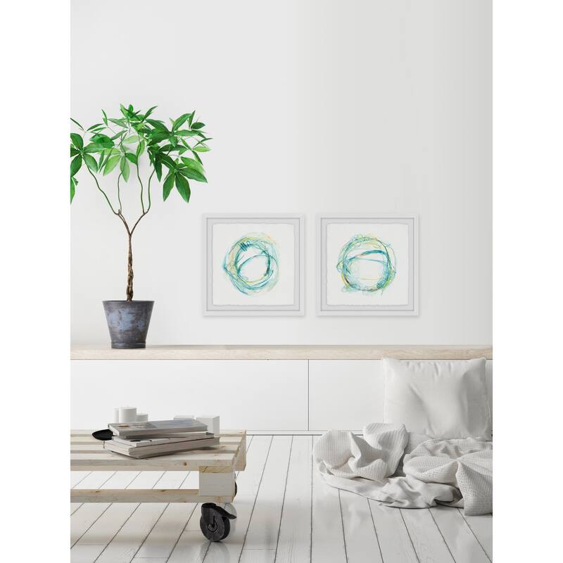 Marmont Hill - Handmade Orbital Path Diptych - Multi-Color