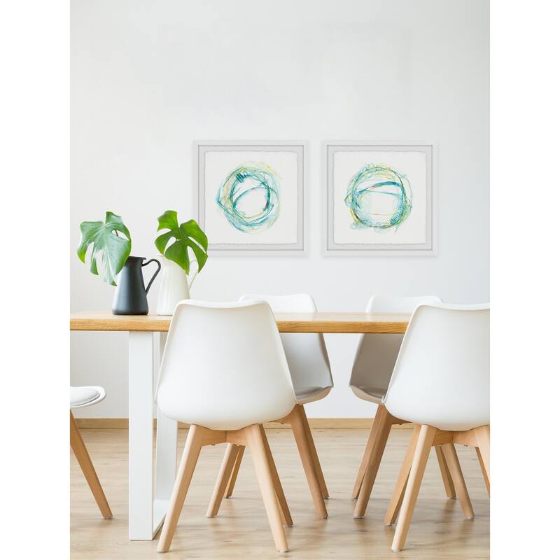 Marmont Hill - Handmade Orbital Path Diptych - Multi-Color
