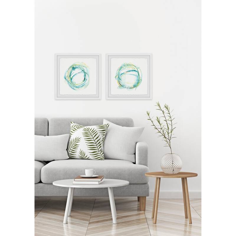 Marmont Hill - Handmade Orbital Path Diptych - Multi-Color