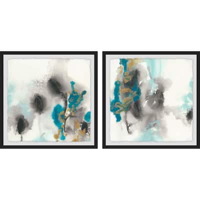 Marmont Hill - Handmade Cerulean Mirage Diptych - Multi-Color