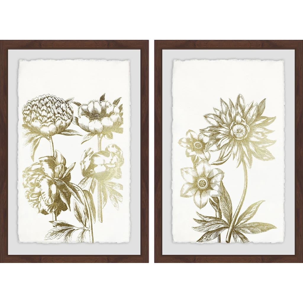 Marmont Hill - Handmade Desert Blooms II Diptych - Multi-Color