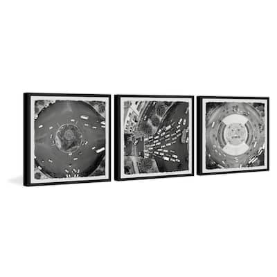 Marmont Hill - Handmade Traffic Circle Triptych - Multi-Color