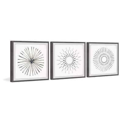 Marmont Hill - Handmade Circle Lines II Triptych - Multi-Color