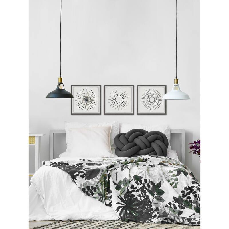 Marmont Hill - Handmade Circle Lines II Triptych - Multi-Color