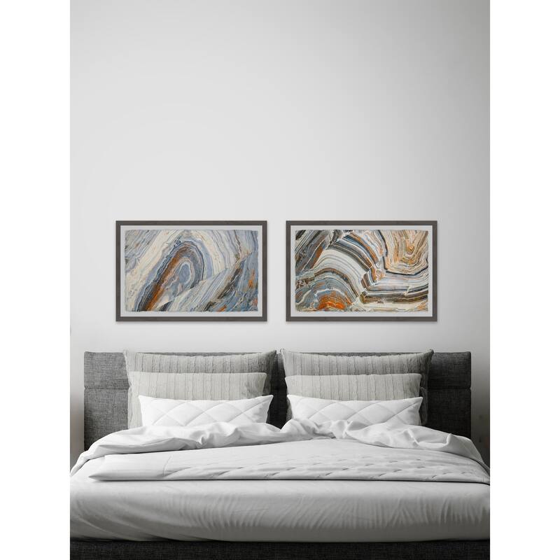 Marmont Hill - Handmade Techtonic Diptych - Multi-Color