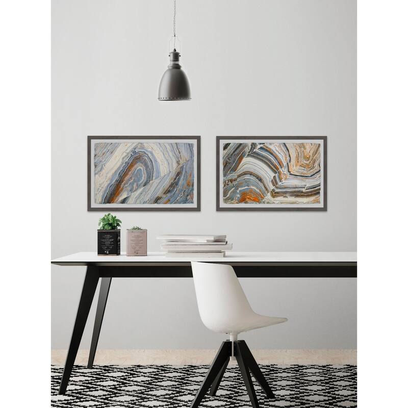 Marmont Hill - Handmade Techtonic Diptych - Multi-Color