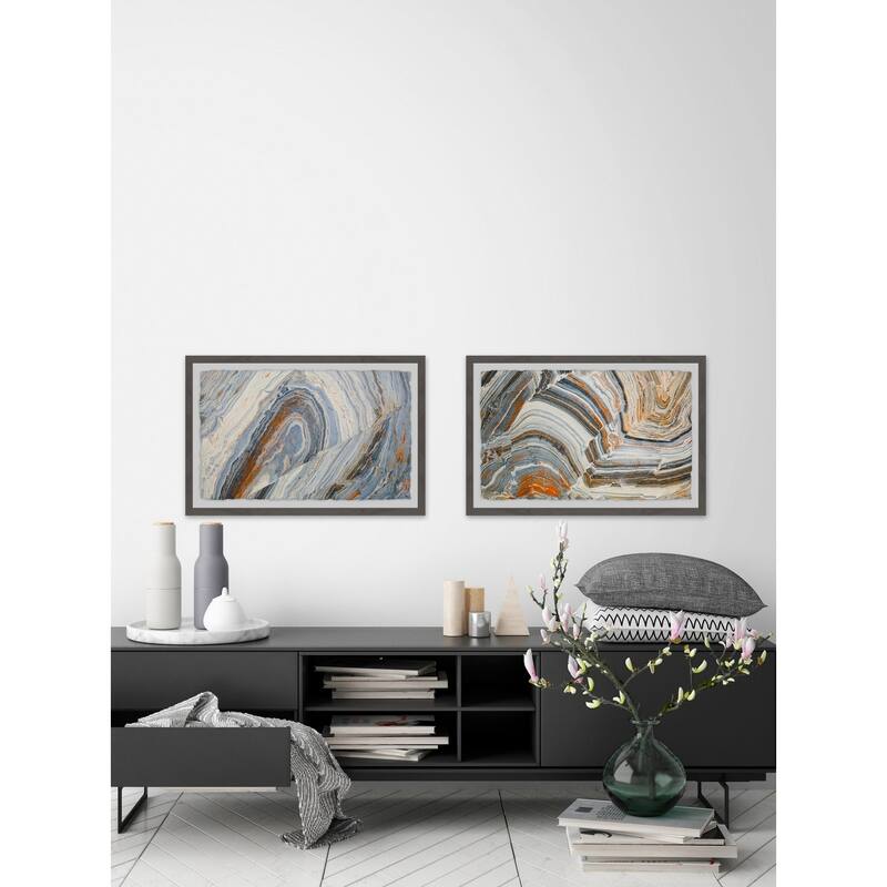 Marmont Hill - Handmade Techtonic Diptych - Multi-Color