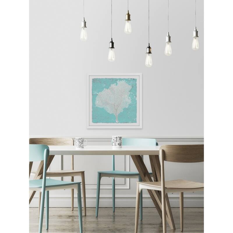 Graphic Sea Fan VII' Framed Painting Print - Multi-Color