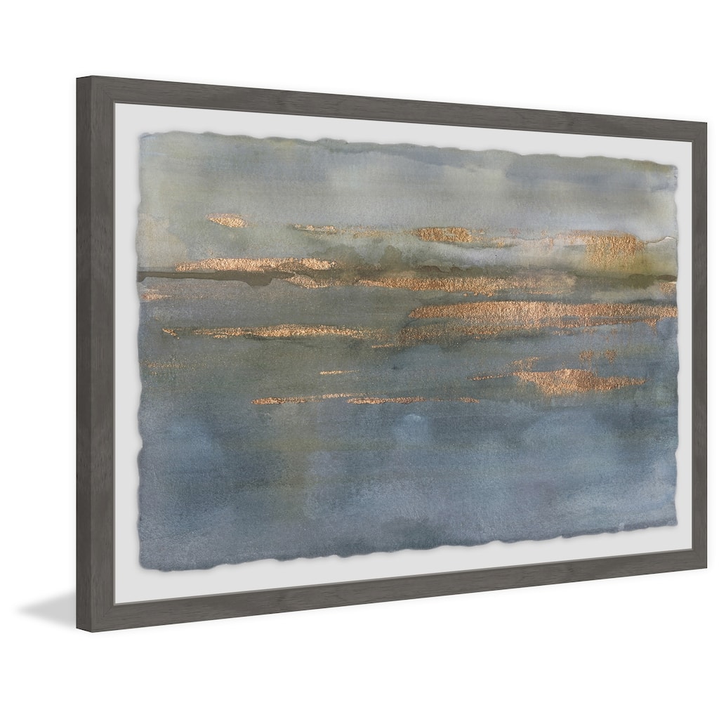 Copper Emulsion IV' Framed Painting Print - Multi-Color