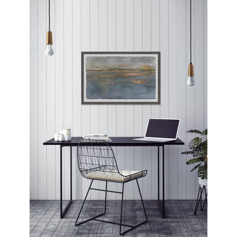 Copper Emulsion IV' Framed Painting Print - Multi-Color