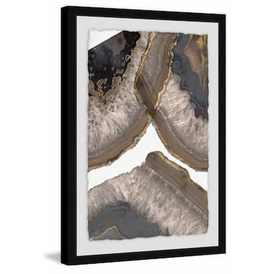 'Neutral Agates II' Framed Painting Print - Multi-Color