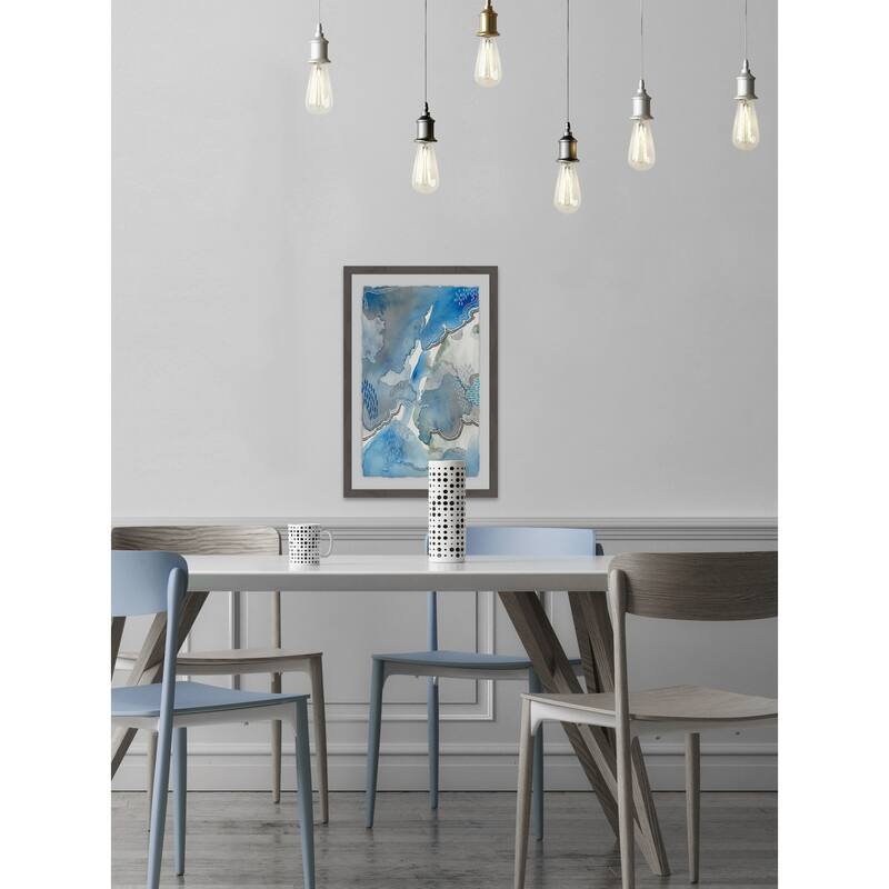 'Subtle Blues I' Framed Painting Print - Multi-Color