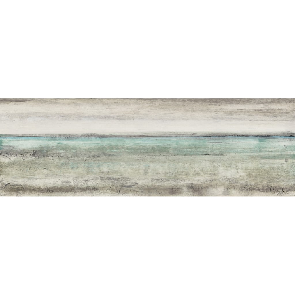 'Aqua Horizon IV' Painting Print on Wrapped Canvas - Multi-Color