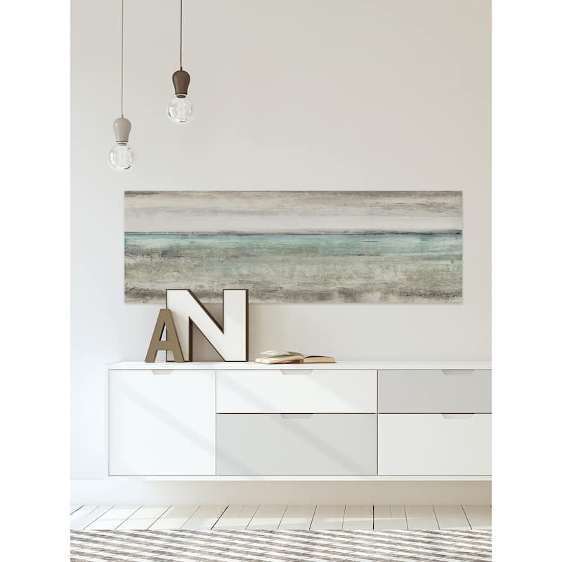 'Aqua Horizon IV' Painting Print on Wrapped Canvas - Multi-Color
