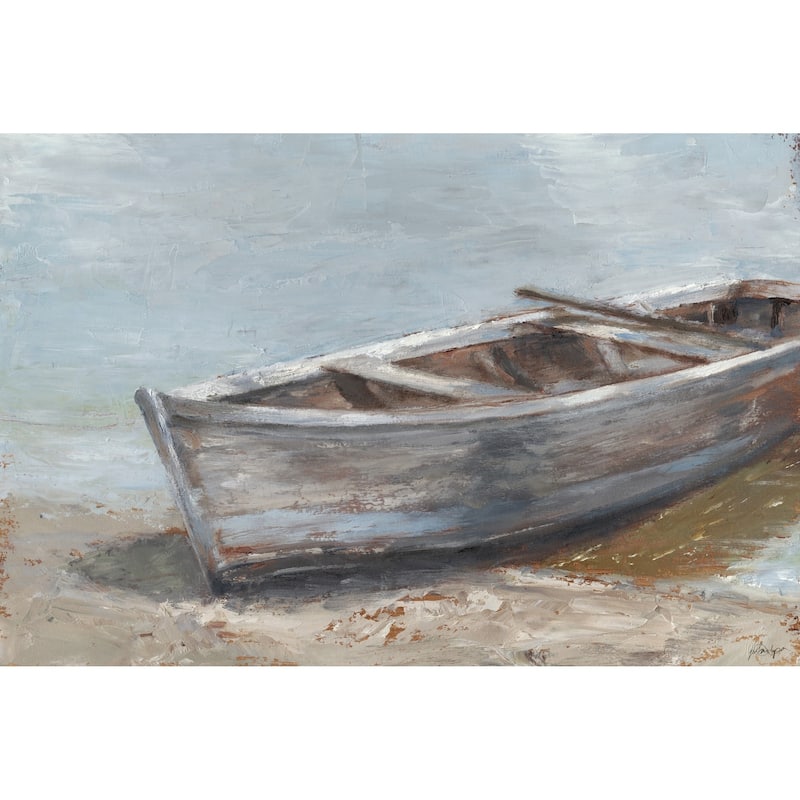 Whitewashed Boat II' Painting Print on Wrapped Canvas - Multi-Color