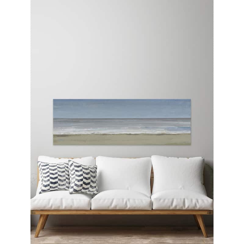 Beach Walking Day III' Painting Print on Wrapped Canvas - Multi-Color