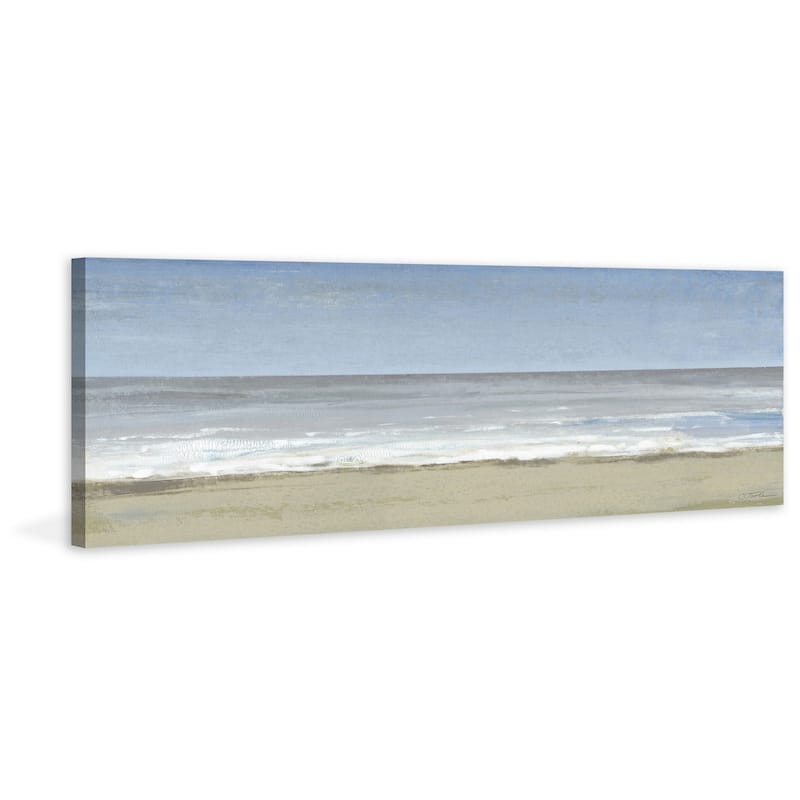 Beach Walking Day III' Painting Print on Wrapped Canvas - Multi-Color