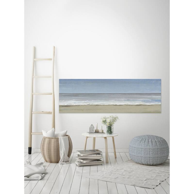 Beach Walking Day III' Painting Print on Wrapped Canvas - Multi-Color
